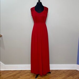Miusol Red Sweetheart Neckline Full Length Dress Size Medium